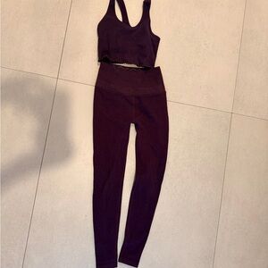 Spiritual Gangster Dark Purple Leggings Set